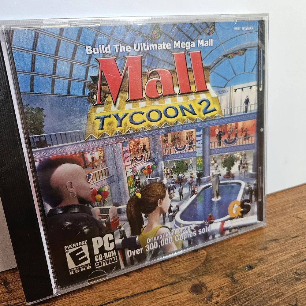 Mall Tycoon 2 Deluxe PC Game CD-ROM Sealed 2004 Global Star Software Windows 98